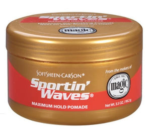 Sportin' Waves Pomade (Wave grease), max hold, 3.5 oz