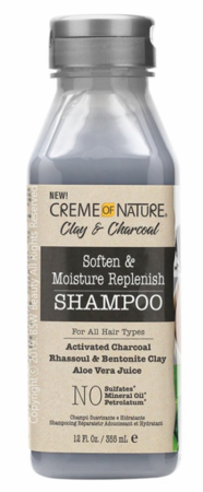 Crème of Nature Clay & Charcoal Shampoo, 12 oz